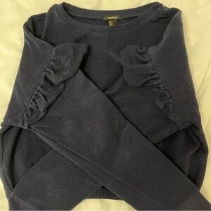 Forever21 Navy Cropped Long-sleeve